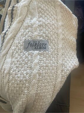 Taylor Swift Cream Cable Knit Sweater